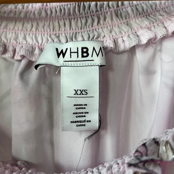White House Black Market Pink Floral Off The Shoulder Blouse Size XXS - Picture 6 of 8